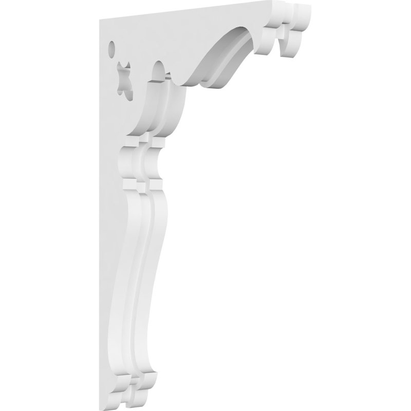 Corbeau en PVC de qualité architecturale 1 l 7/8 po x P 7 1/2 po x H 13 po, H 13 po x l 7,5 po x P 1,875 po