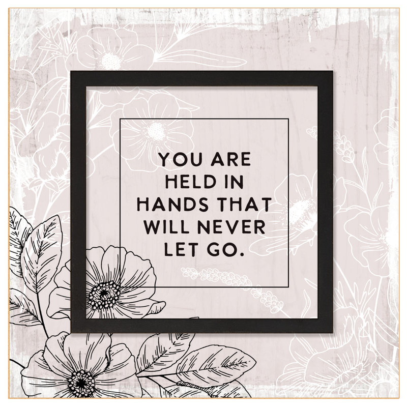 You Are Held In Hands Wood Plaque 6"x6"