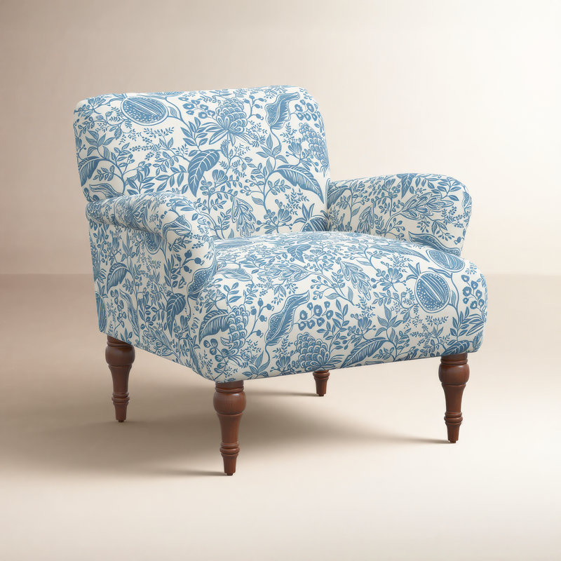 Fauteuil Bristol, Lin bleu grenade RPC, Espresso