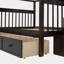 Lit superposé double avec tiroir et garde-corps, lit superposé pour enfant pour chambre à coucher-671886955