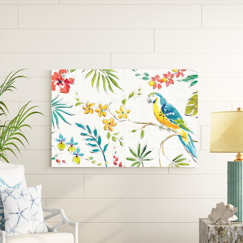 Tropical Oasis II - blanc, H 32 po x l 48 po x P 1,25 po