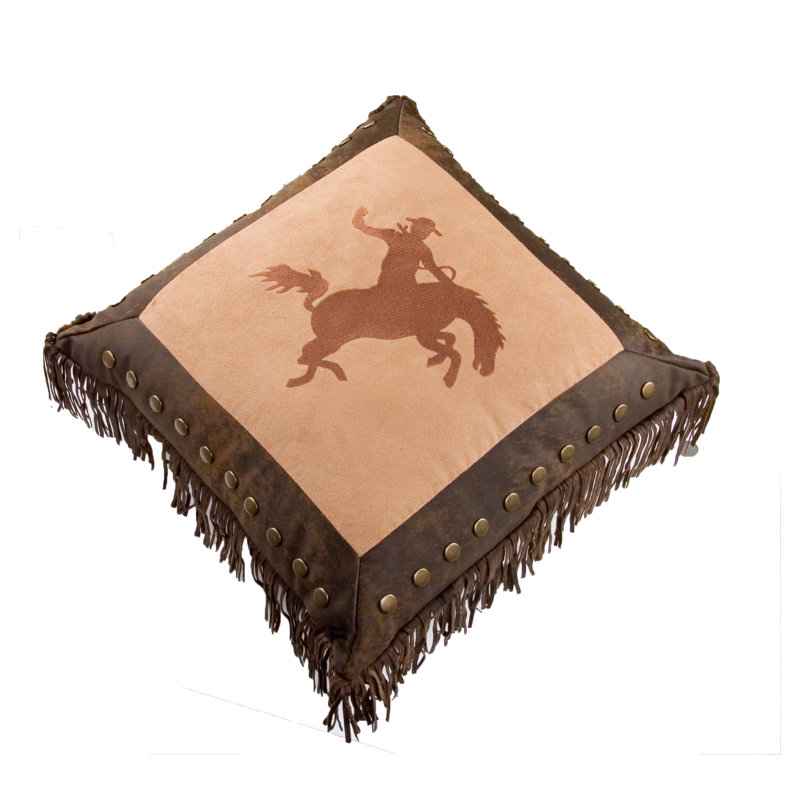 Embroidered Reversible Throw Pillow