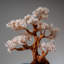 Genuine Quartz Gemstone Bonsai Tree In Oval Ceramic Pot (15€ Tall)