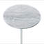 Table de bout l 15,5 po avec plateau texturé en marbre gris réglable en hauteur