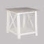 Table de salon contemporaine 3 tables basses rectangulaires et carrées en brun blanc moderne pour le décor