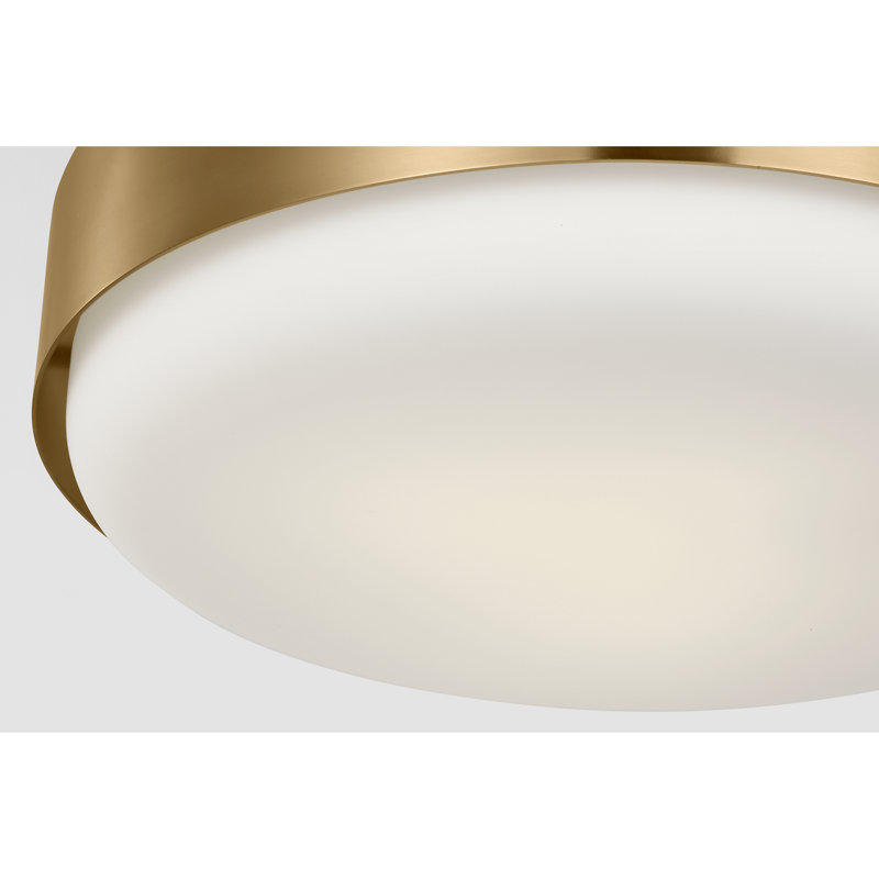 Casas 3 - Light LED Flush Mount, Estate Brass, 60