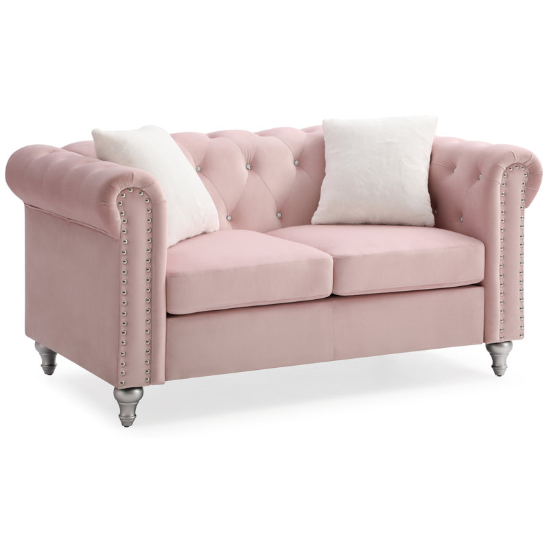 Causeuse contemporaine rose, Rose