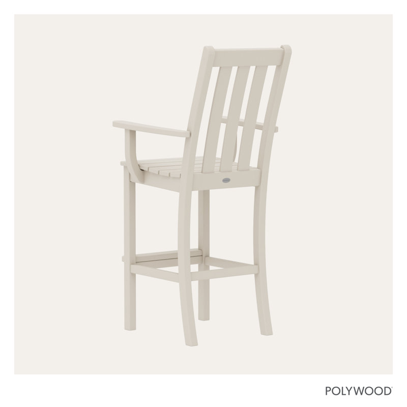POLYWOOD Vineyard Bar Arm Chair, Sand