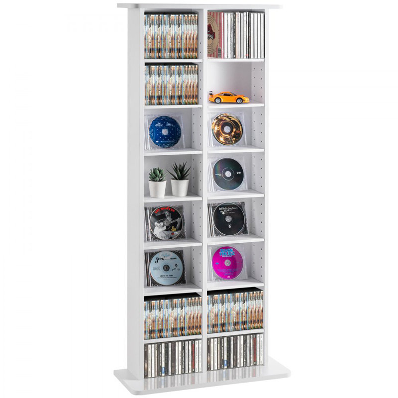 50.98 " H Media Shelves, White