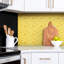 Self Adhesive Vinyl Splashback Wall Panel Sticker Tile Peel Stick 100x50 cm Yellow cheese with holes