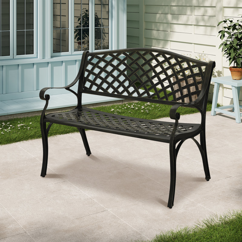 Banc de jardin extérieur en aluminium Alistair