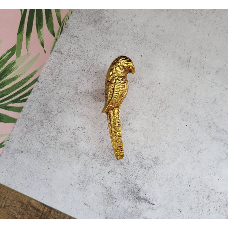 Gold Parrot Cabinet Knob