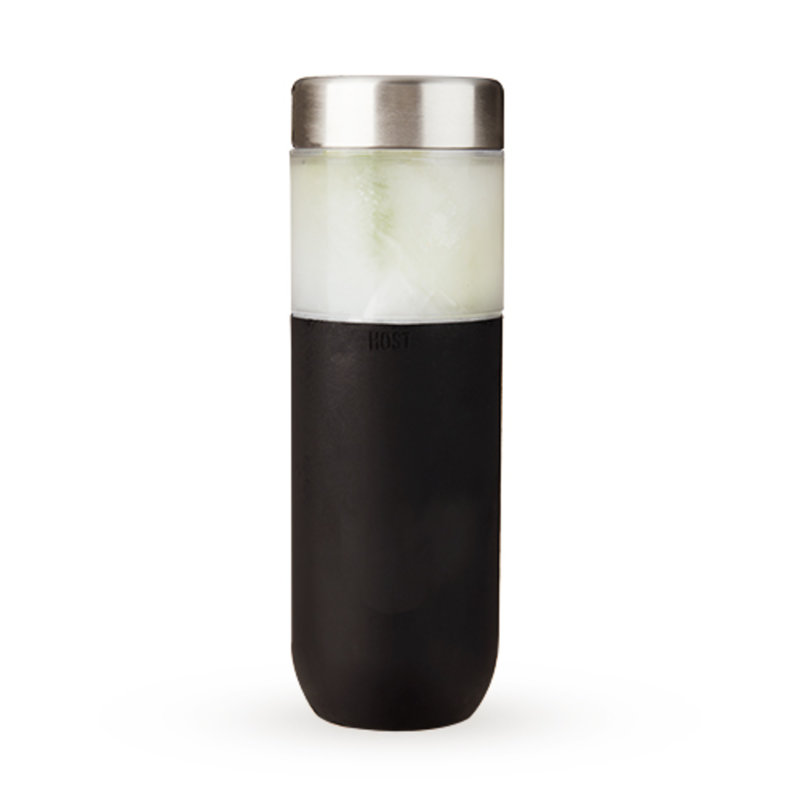 Black Double Walled Insulated Water Bottle with Stainless Steel Lid