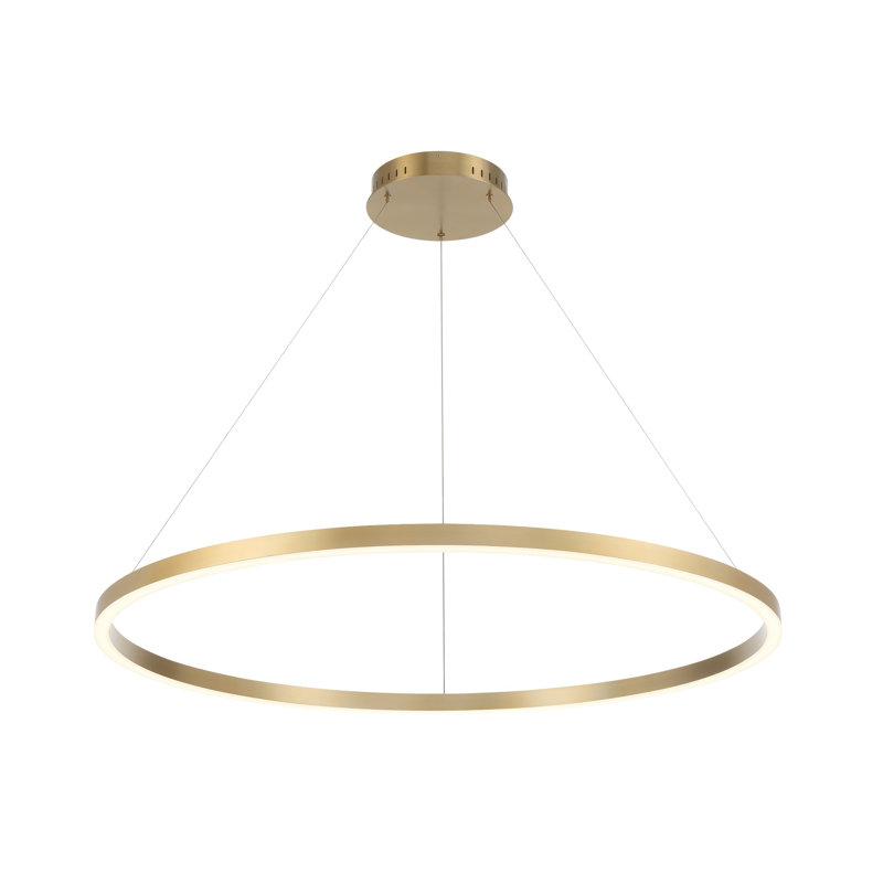 Lustre à DEL en or Spunto, H 5 po x l 47,25 po x P 47,25 po