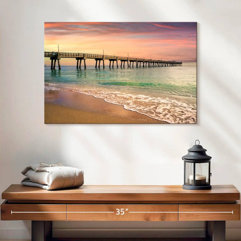 Aletra Beach Pier Sunrise South Florida, H 16 po x l 24 po