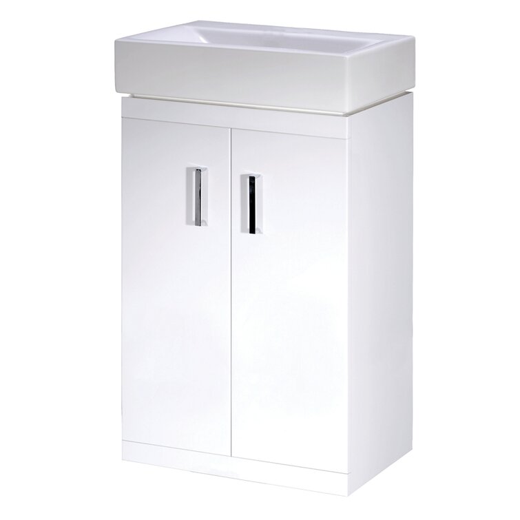 Checkers 450 460mm Single Bathroom Vanity with Integrated Vitreous China Basin