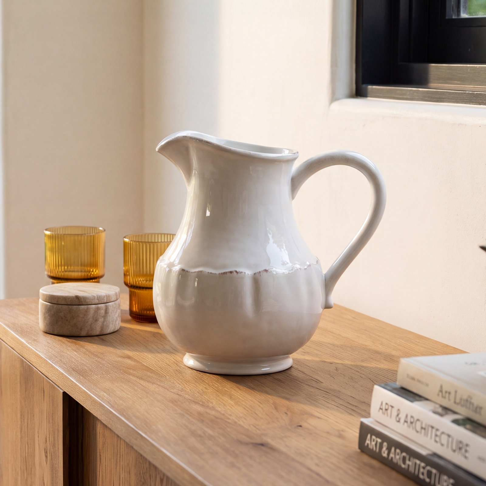 Impressions 65oz. Stoneware Pitcher