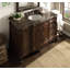 Meuble-lavabo traditionnel de Beckham de 107 cm (42 pouces) en merisier brun, avec miroir, lavabo simple et comptoir en granit Baltic Brown. Entièrement assemblé.