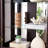 Exquisite Wine Display Cabinet With Illuminated Interior And Movable Partition - Dark Cherry Unit Sophisticated Lighting Quiet Hinge 12.47 In. Wide-324112214
