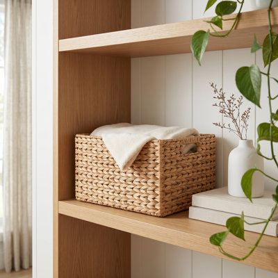 Rect Water Hyacinth Basket - Large
