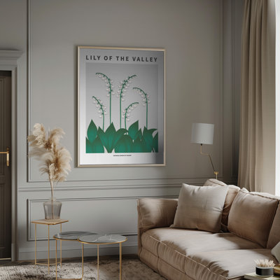 "Lily of the Valley", art mural texturé encadré