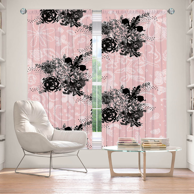 Ensemble de rideaux en polyester 2 pièces Nibbets, L 40 po x L 82 po
