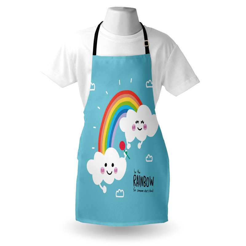 Bungalow Bungalow tablier unisexe «Be Rainbow Someone Saying» taille adulte bleu ciel pâle multicolore