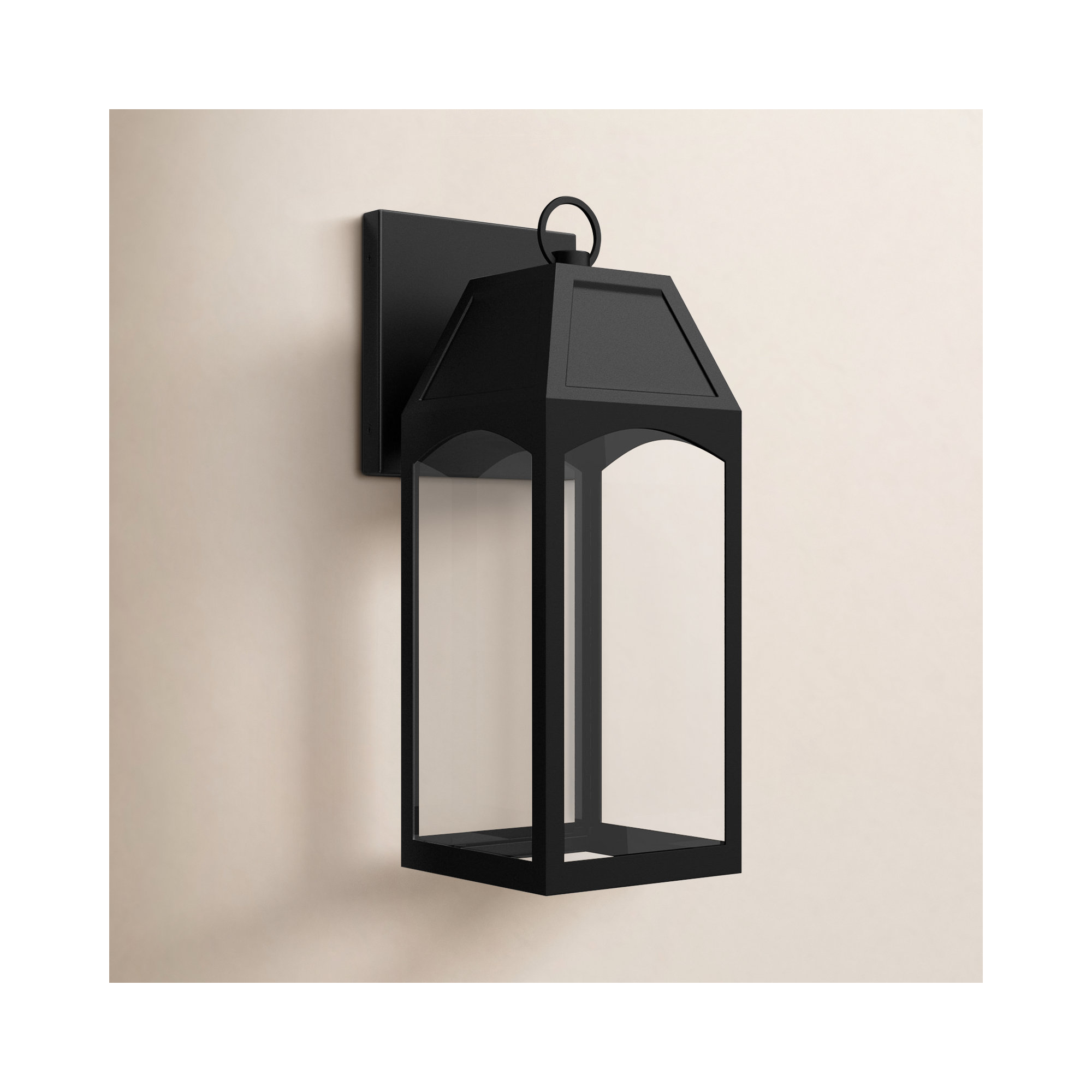 Adamsville Single Light Outdoor Wall Light, 16.75" H x 6" W x 7.75" D