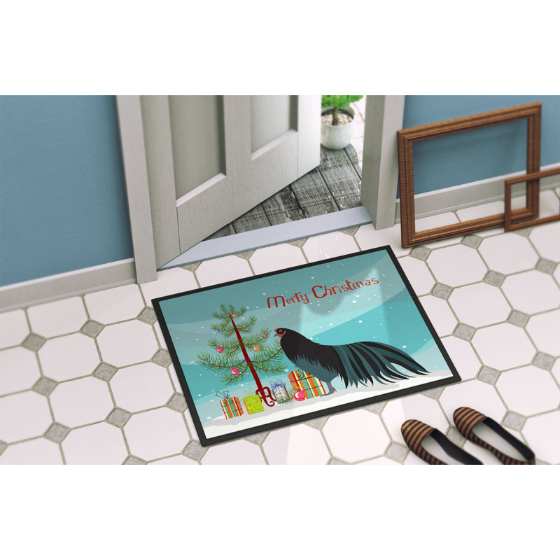 Tapis d’extérieur antidérapant de noël anti-dérapant sumatra Lilly, Rectangle 1 pi 6 po x 2 pi 3 po