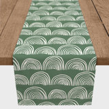 Half Circle Pattern Yellow 4 Table Runner