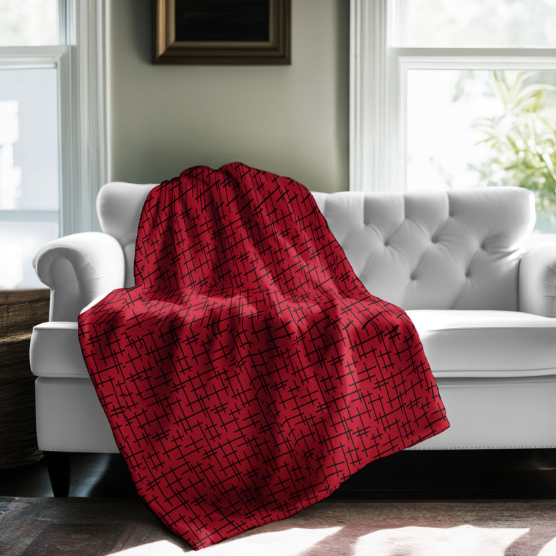 Scarlet ébène - couverture sherpa de qualité supérieure 0144, L 60 po x L 80 po