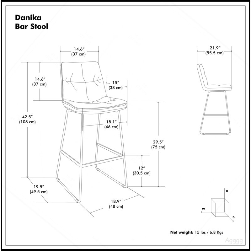 Tabouret de bar Danika (ensemble de 2)