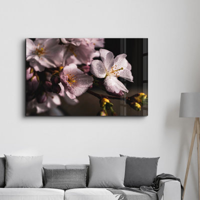 Élégante peinture murale en verre trempé de 13,8 po x 21,7 po | 100% verre trempé, épaisseur: 0,16 pouce | Imprimé UV pour des couleurs éclatantes | Parfait pour la décoration intérieure, le salon et les espaces de bureau