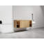 Meuble-lavabo flottant mural 48 po avec porte à fermeture douce et support de rangement ouvert | Idée de cadeau