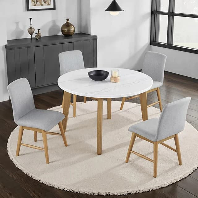 with Solid Wood Base Dining Table