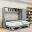 Wood Murphy Bed with Shelves, Closet and Drawers-1111444213-1111444214