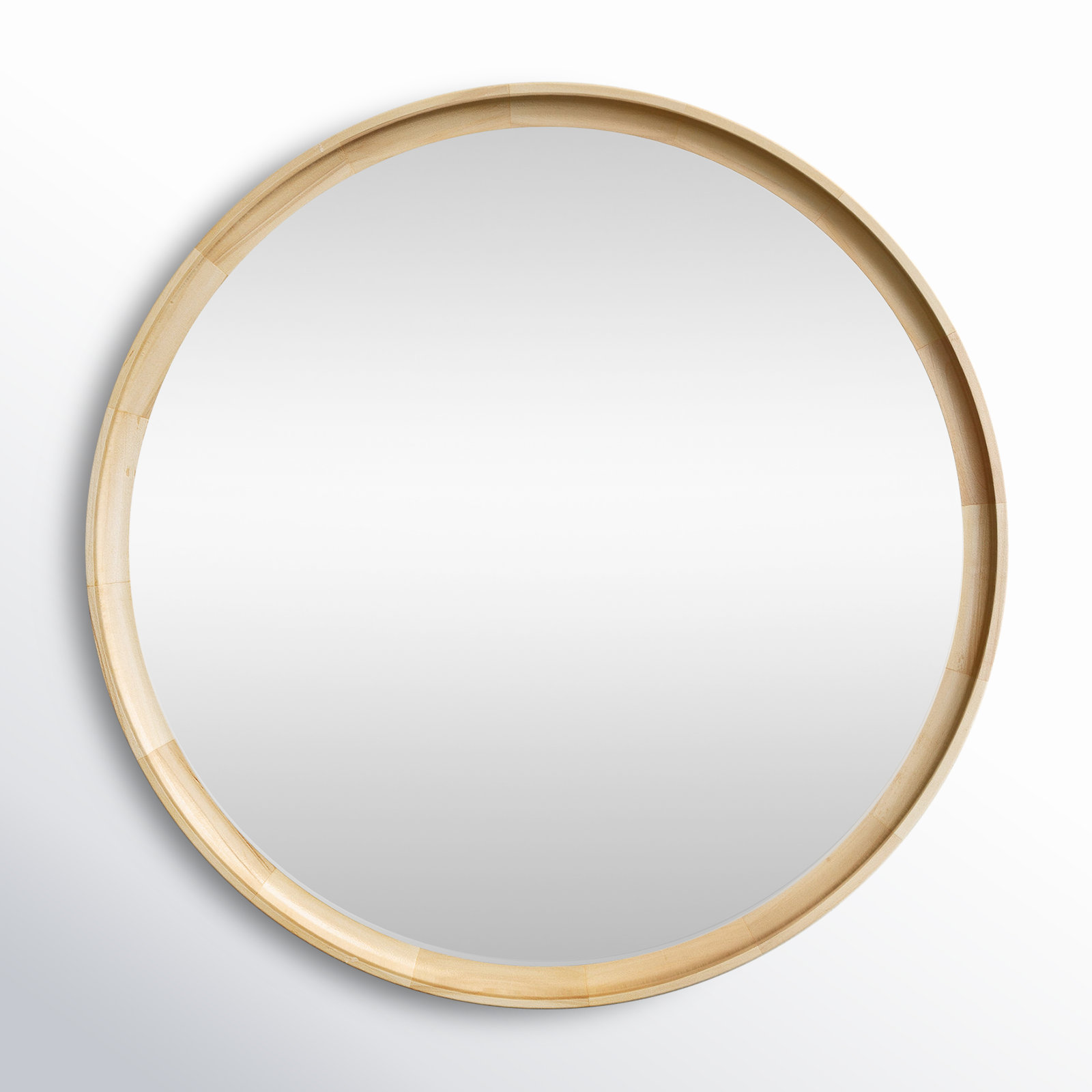 Zoie Wood Mirror, Natural, 34" x 34"