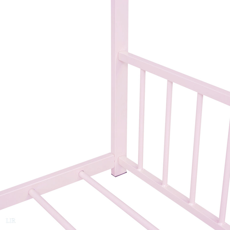 Lit en métal, structure de lit, Complet/Double, Rose