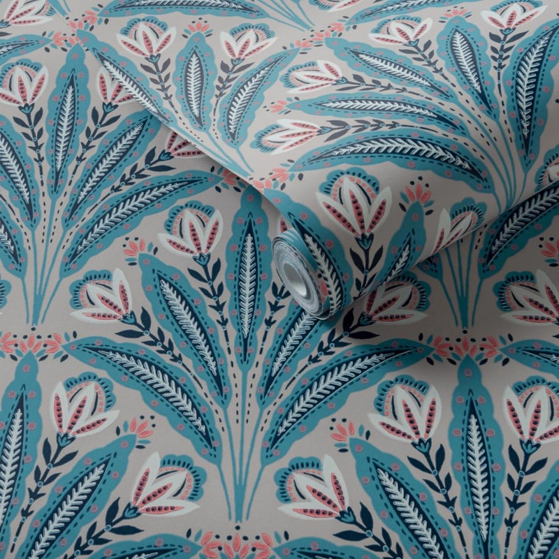 Secret Garden Attingham 10.05m x 52cm Matte Wallpaper Roll, Mineral