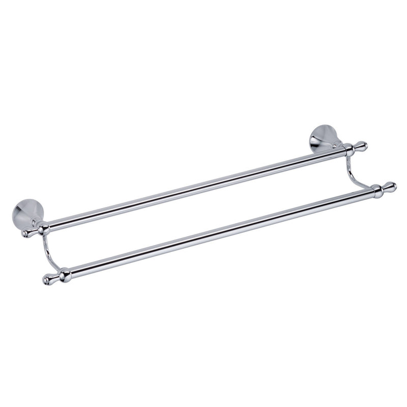 Bannockburn Double 24" Wall Mounted Towel Bar, Chrome