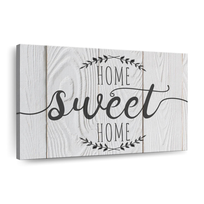 Impression sur toile Home Sweet Home, H 39 po x l 26 po x P 1,25 po