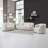 Beige Chenille Loveseat Sofa