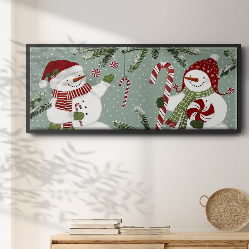 Frosty x 2, toile encadrée, H 24 po x l 60 po