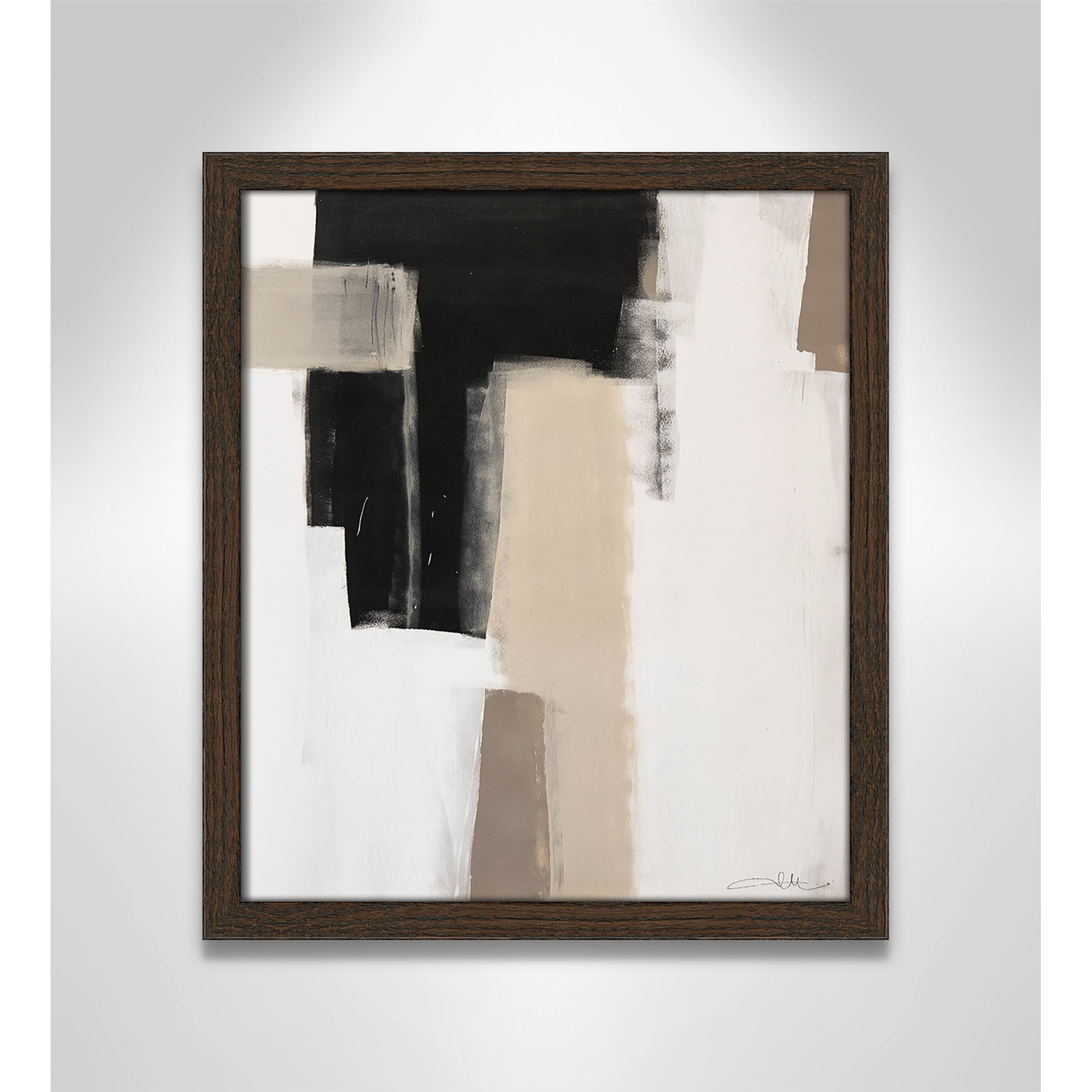 Earth Scapes I by Casa Fine Arts, Walnut Slim Unmatted Picture Framed, 15" H x 13" W x 1.25" D