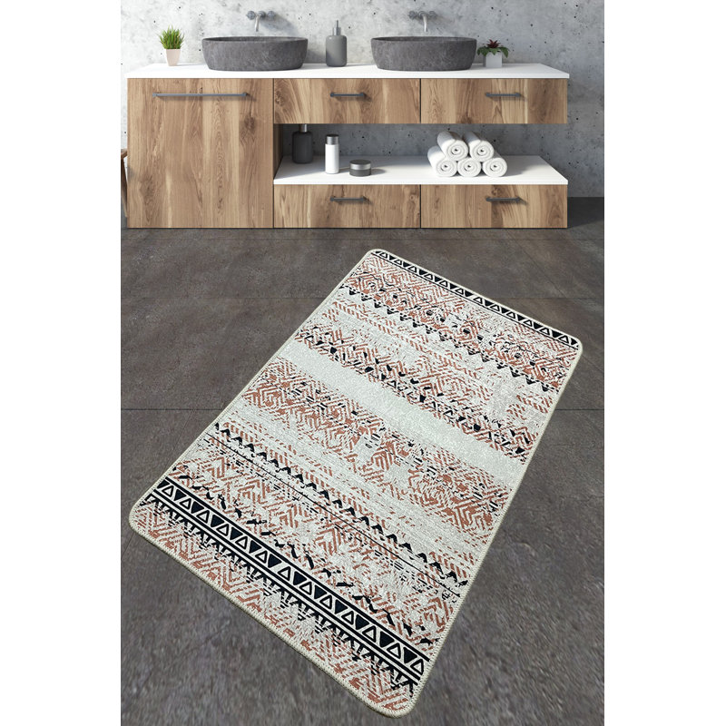 Tapis de bain antibactérien, antidérapant, 2,3 x 4,0 pieds | 100% polyester, hauteur des poils: 0,4 pouce, 20,5 oz / pied carré | Lavable à la machine, facile d'entretien, parfait pour la sécurité et le confort de la salle de bain | Durable et élégant pour la maison