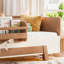 Lit Montessori double au sol avec barrières de sécurité complètes, étagères et design en blocs de construction, beige et naturel foncé, sans sommier nécessaire-133872733-133872734