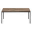 Ensemble de table, ensemble de 3 pièces, café, bout, métal noir, stratifié brun récupéré, contemporain, moderne-2071446298