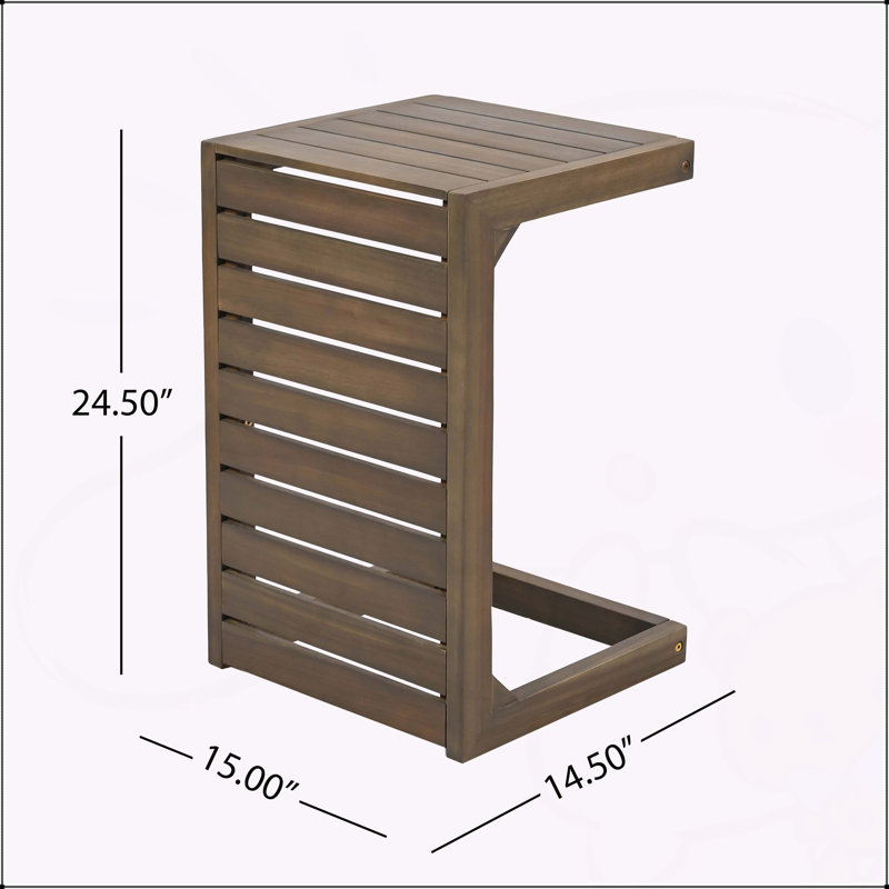 Table de bout en C, Gris