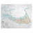 Nantucket Island, MA Nautical Map Place Mat Set of 4