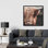 Art sur toile encadrée, "Desatured Highland Cow - Beige"